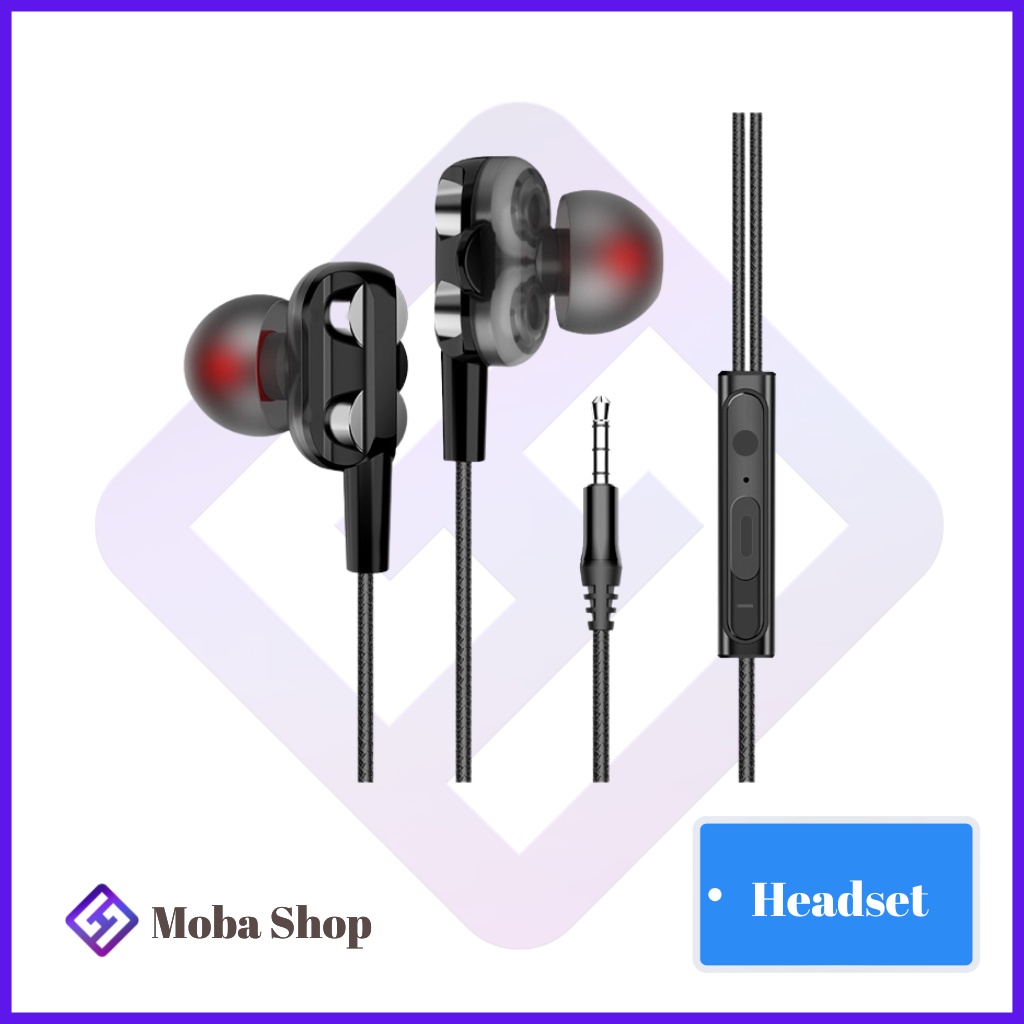 Headset 4D Bass Earphone 3.5MM Hedset with Mic Handset