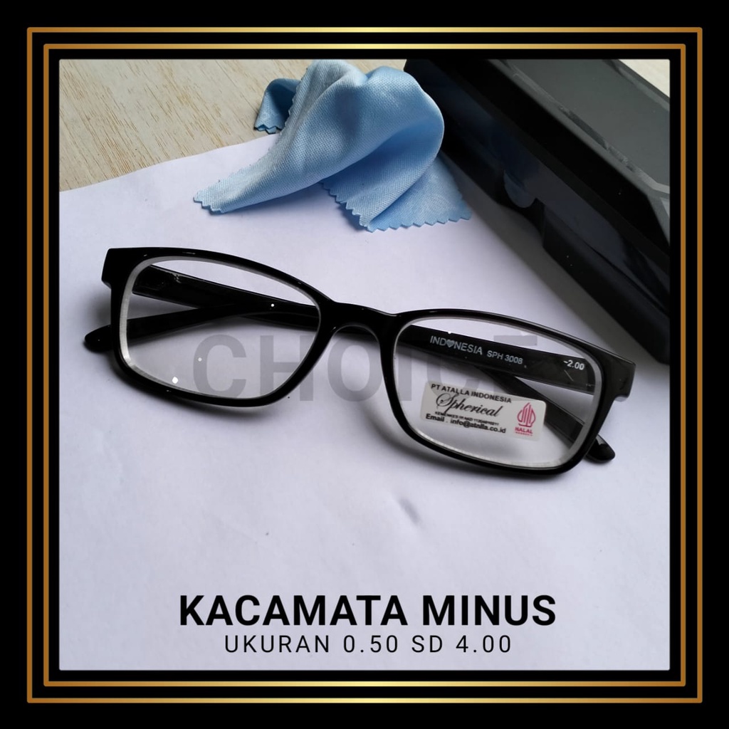 NEW KACAMATA MINUS PRIA WANITA UKURAN 0.50-5.00 GRATIS BOX DAN LAP