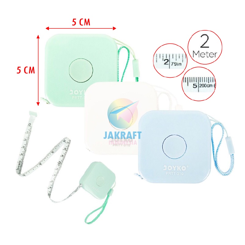 

(1 Pcs) Penggaris Pita Meteran Mini Otomatis JOYKO PRTT-310 Fiberglass 200 Cm | 2 M | 2M | 2 Meter | 79