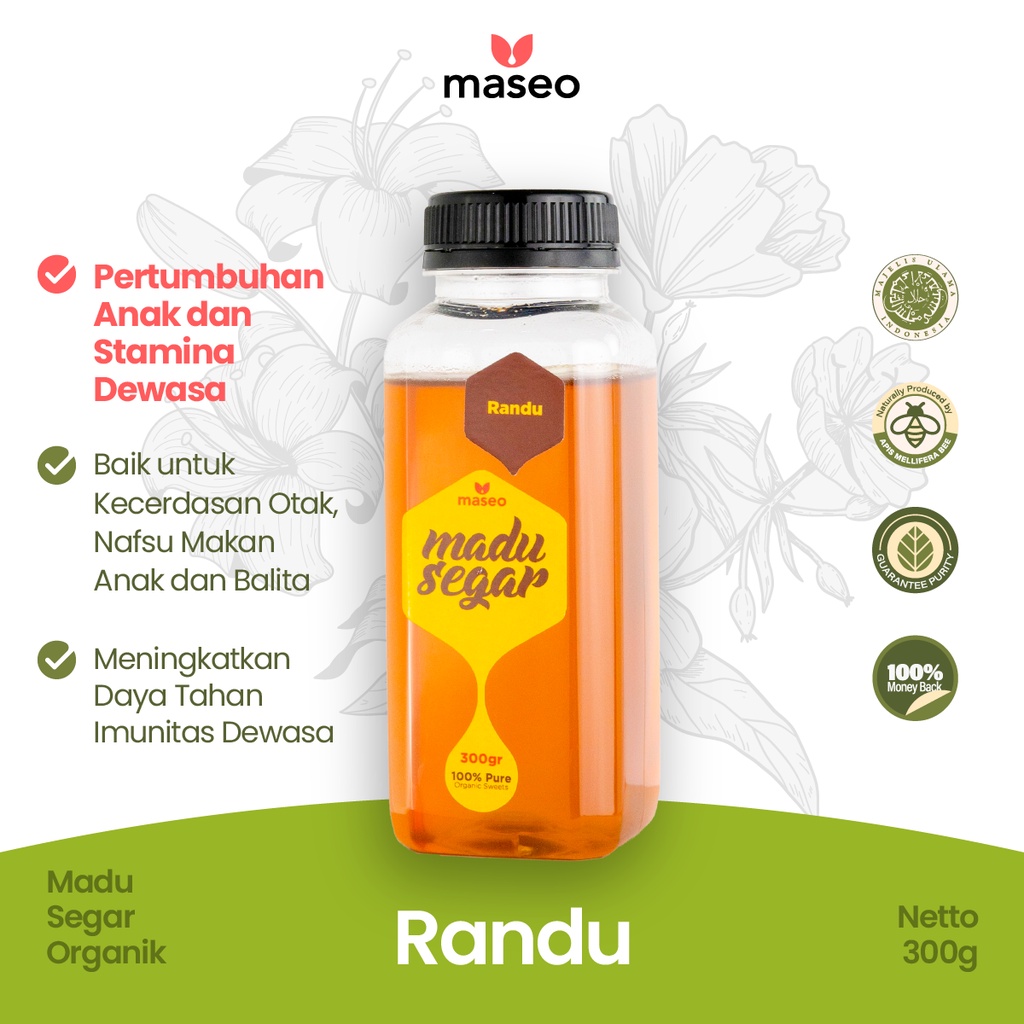 

Madu Randu 300gr Maseo Murni Asli 100% Program Hamil Promil Penyubur Kandungan Penambah Nafsu Makan Anak Herbal Luka Bakar Imun Booster Buster Penambah Daya Tahan Tubuh