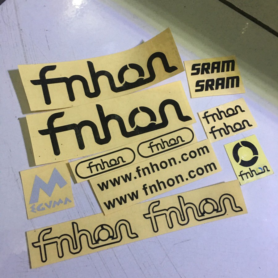 Stiker FNHON Sepeda Lipat Warna Hitam Custom