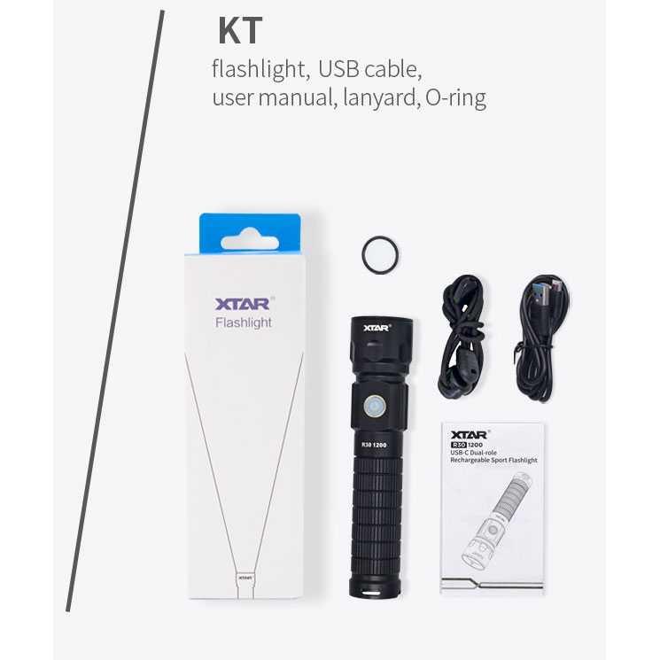Xtar Senter Tactical LED CREE XP L2 1200 Lumens - R30 - Black