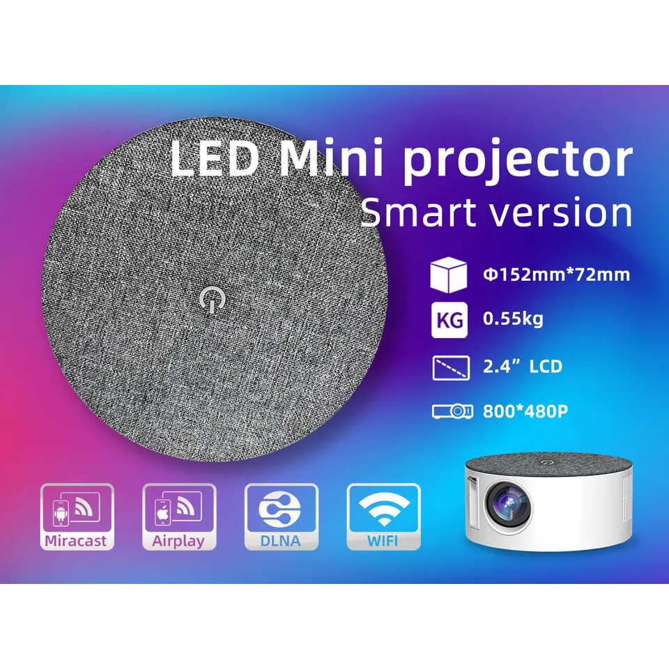 Mini Proyektor T50 LCD Portable Project Home Langsung Connect HP