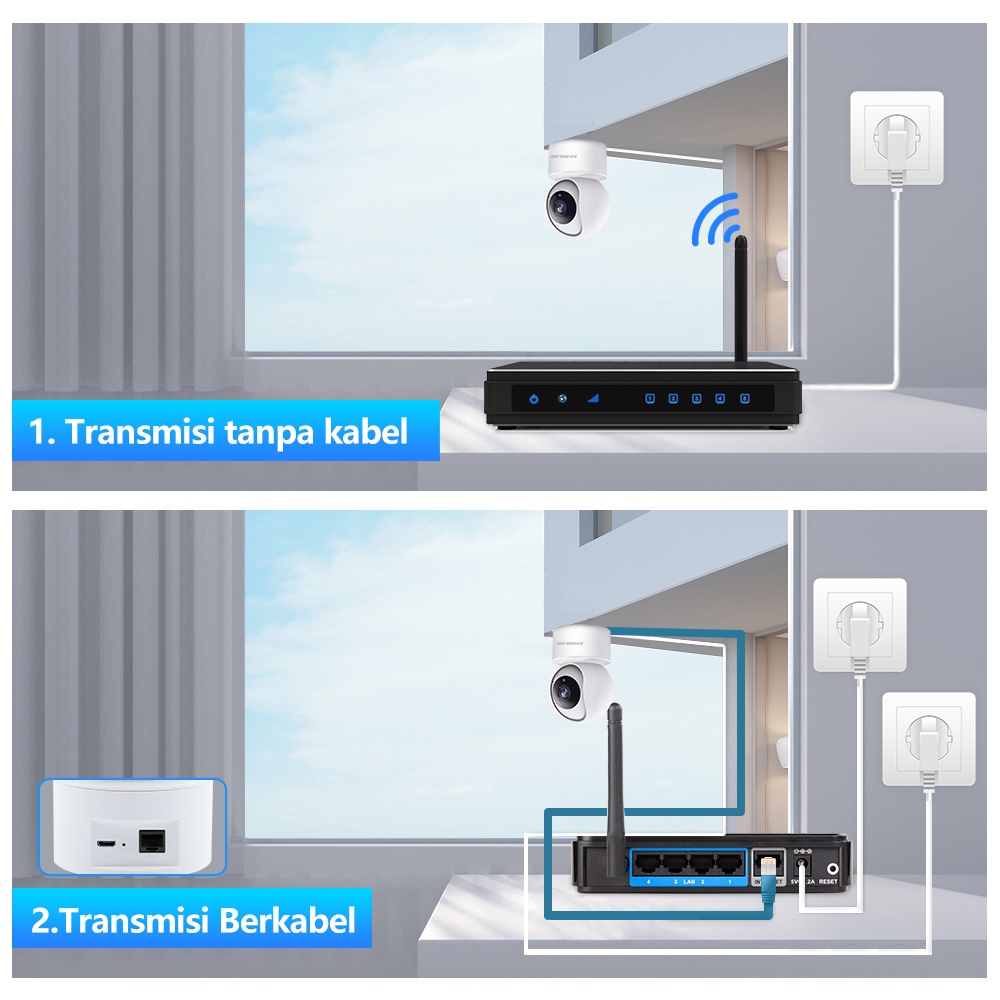 XIHANCAM IP Camera Cctv Wifi Kamera Cctv Murah 4MP Smart Cctv Wireless Kamera HP Jarak Jauh Kamera Pengintai Indoor PTZ Iot Home Automation