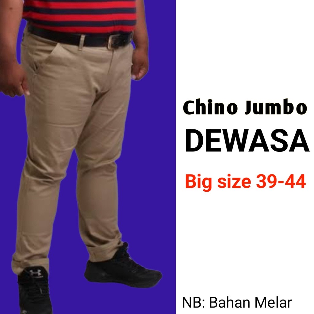 BIG SIZE Celana Panjang Chino Formal Pria