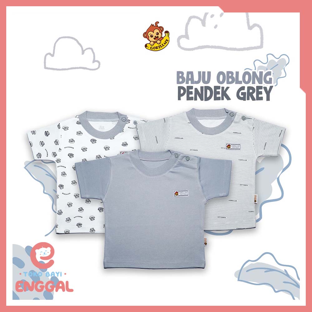 Baju Oblong Bayi Tangan Pendek Bis Gorillux