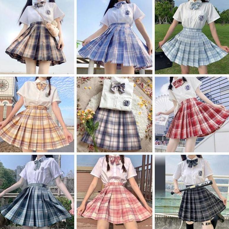 PROMO GILA WetroseReady Stock Fashion JK Uniform Original Short Skirt Full College Style Student Sui