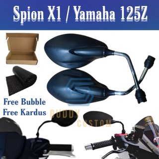 Spion X1 Batang Chrome & Hitam - free packing aman(kardus plus bubble warp) spion x1 - spion thailan