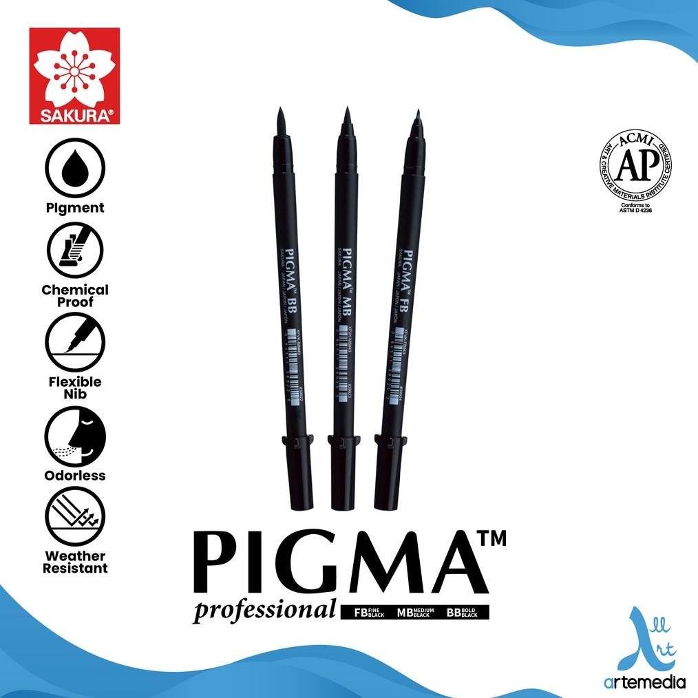 

Brush Pen Sakura Pigma Professional Brush Pigment Ink Pena Kuas