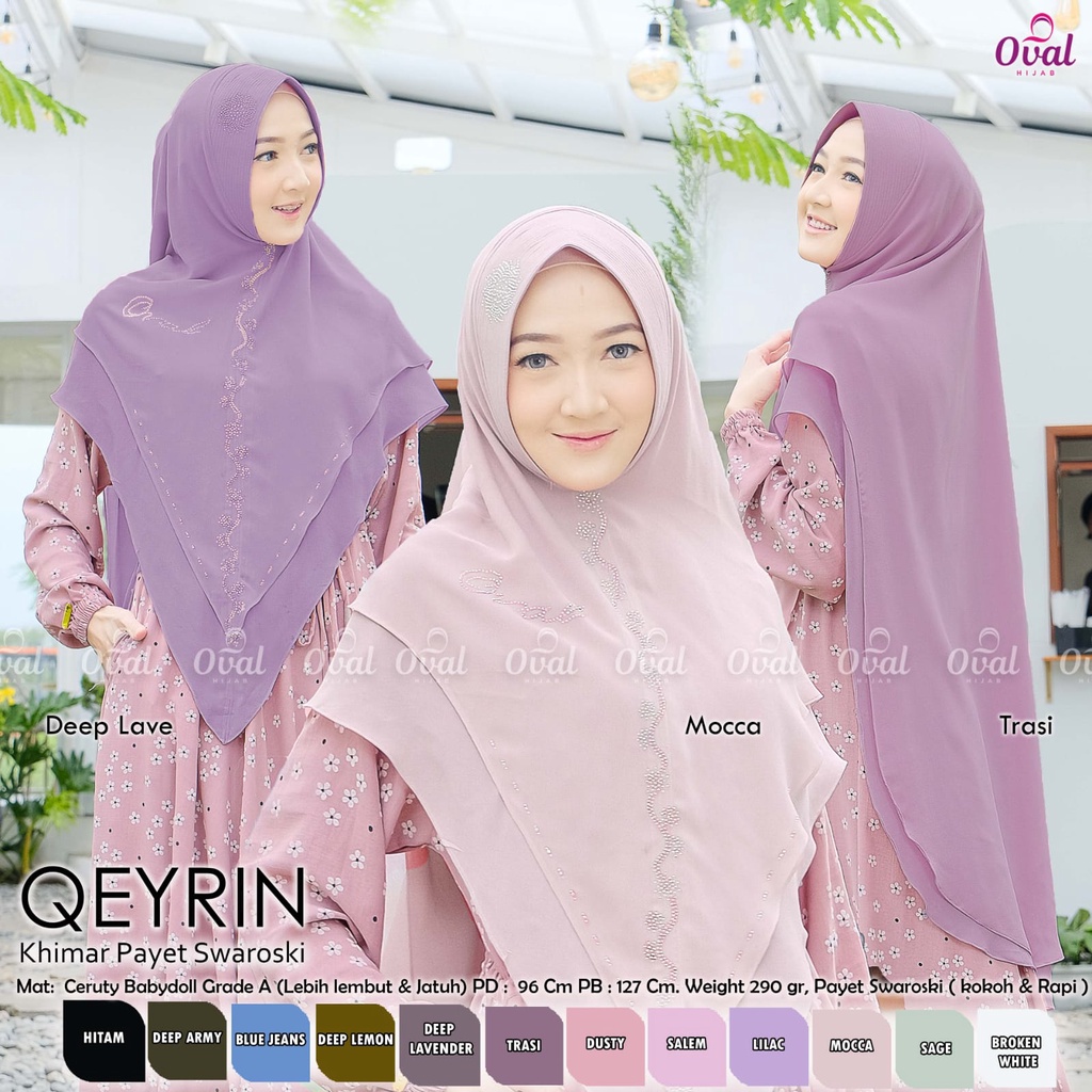 Jilbab Kerudung Hijab Khimar Instan Ceruty Babydoll 2 Dua Layer Warna Hitam Marun Lemon Navy Army Sa