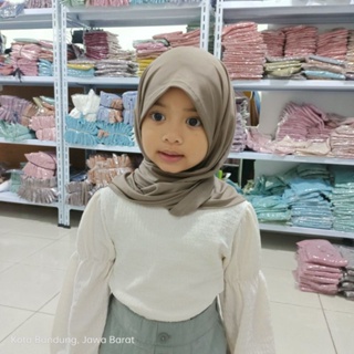 Hijab Anak CAMILA Instan Jersey | Jilbab Segitiga Instan Anak Jersey | Hijab Pashmina Instan Anak