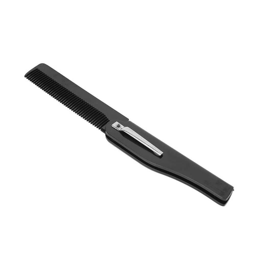 Sisir Rambut Lipat Foldable Pocket Hair Comb - HC002 - Black