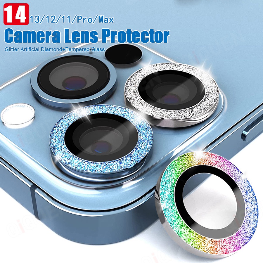 1 Sst Pelindung Lensa Kamera Bling Untuk compatible for Iphone 14 Pro Max 13 Pro Max/13 Pro/13 Mini/12 Pro Max / 12 / 12 Pro / 12 Mini 11 / 11 Pro Max / 11 Pro