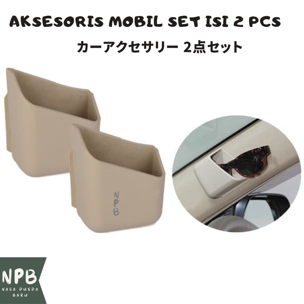 Aksesoris Mobil Kotak Pillar Organizer Set isi 2 pcs - Kotak Pillar Mobil Organizer