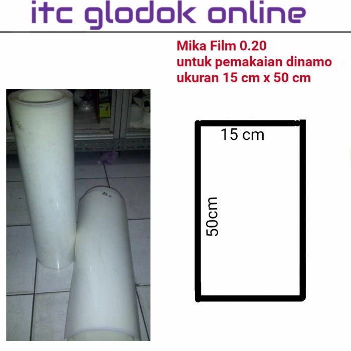 [Now Ready] Kertas Mika Film Pelapis Dinamo 0.20 [Laminating]
