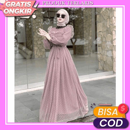 Gamis Terbaru 2023 Lebaran Wanita Import Remaja Jumbo Korean Style Burkat Kekinian Tanggung Dewasa P