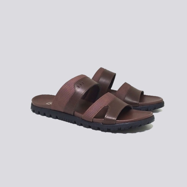 ALLEN X ZAGIB LEATHER | Sandal Pria Kulit Asli Slide 38-43 / Sendal Cowo Bapa Bapa Simple