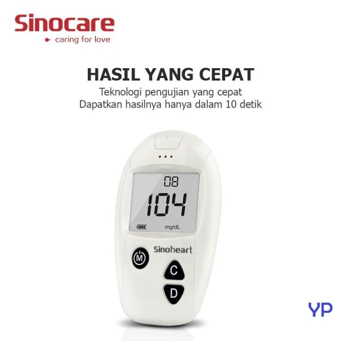 Paket Hemat Tes Gula Darah Sinocare Sinoheart Safe Accu FREE Jarum dan Strip