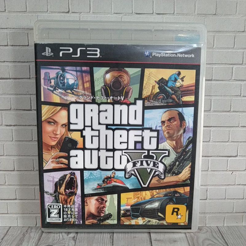 BD CD KASET ORIGINAL PS3 Gta V 5 Usa Bahasa Inggris Lengkap manual book dan Peta