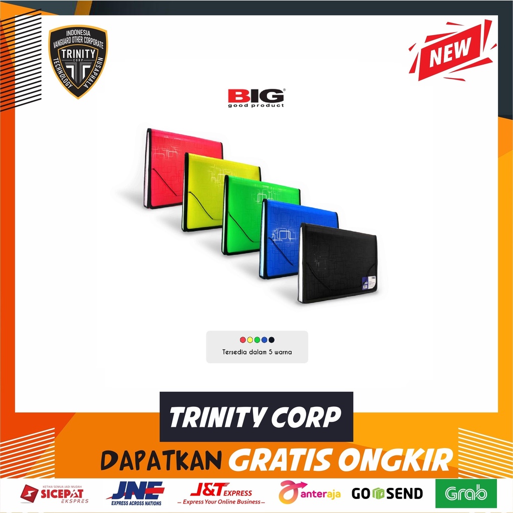 

Expanding File Map Harmonika BIG Folio F4 Tali 13 Pocket XP-8006 per pcs