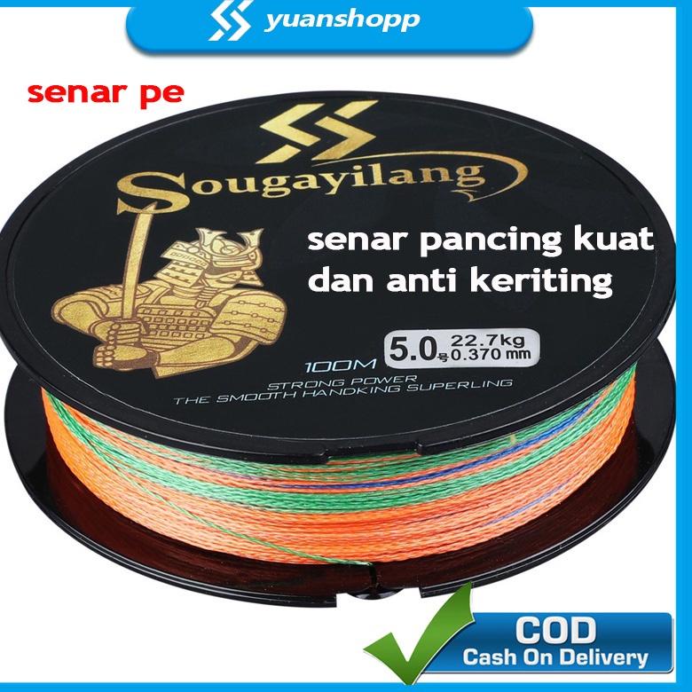 [spin1] senar pe 4 Colors 100M PE Fishing line Senar Pancing 4 Braided Fishing Line 12LB-40LB senar 