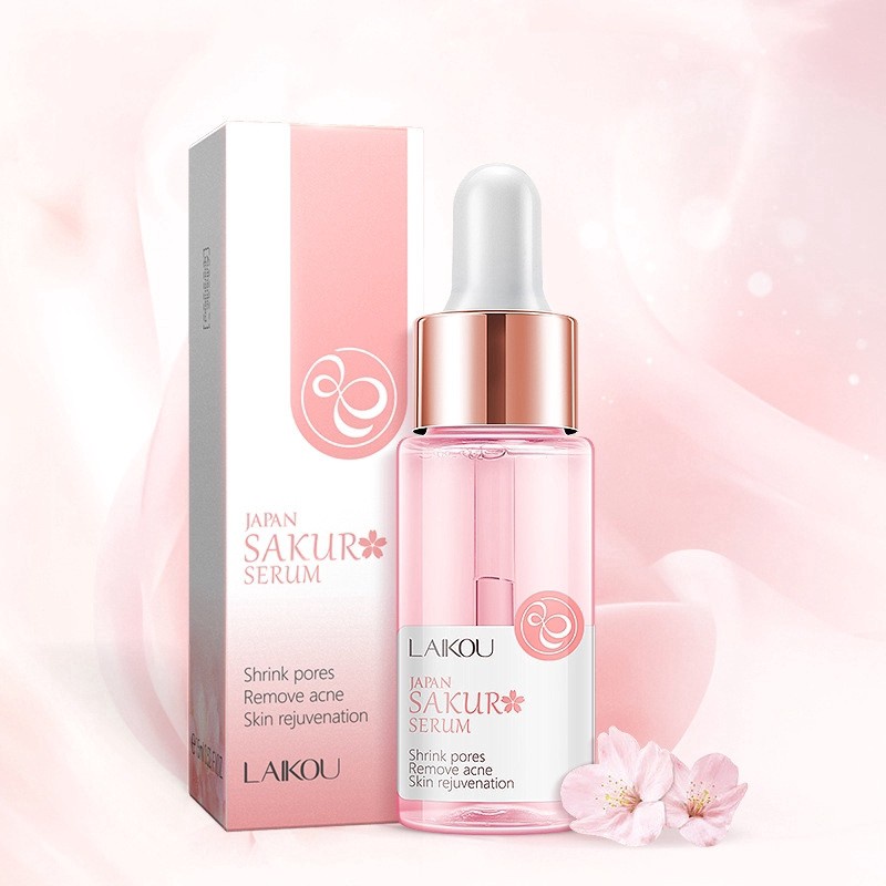 LAIKOU SERUM ESSENCE SAKURA JAPAN MENGECILKAN PORI-PORI WAJAH