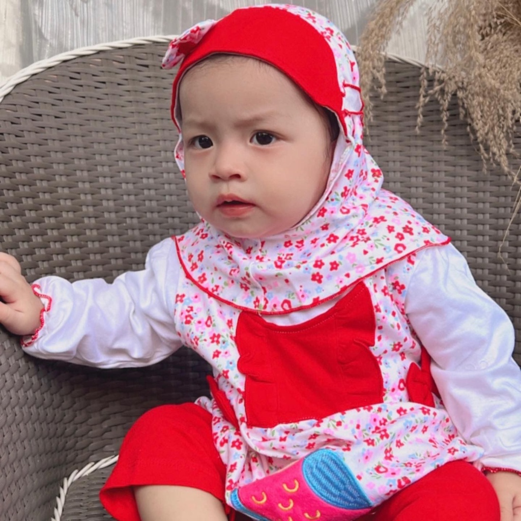 Sweety owl Setelan Gamis Baju Muslim Hijab Lucu Fashion Anak Bayi Perempuan Cewek Terlaris Terbaru