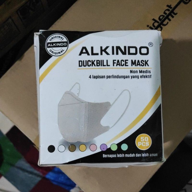 alkindo masker duckbill warna warni 50pcs