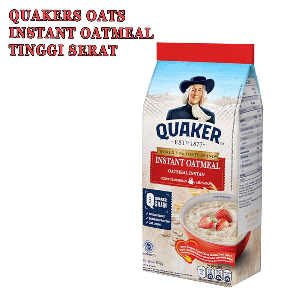 QUAKER OATS INSTANT OATMEAL 200g