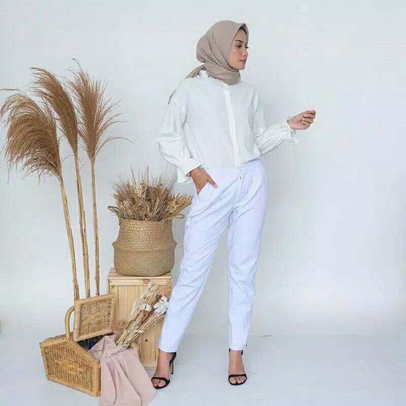 JUMBO BAGGY PANTS PREMIUM AMERICAN DRILL BIG SIZE XXL 5L 6L latte,nude,milo,navy,army,dusty pink