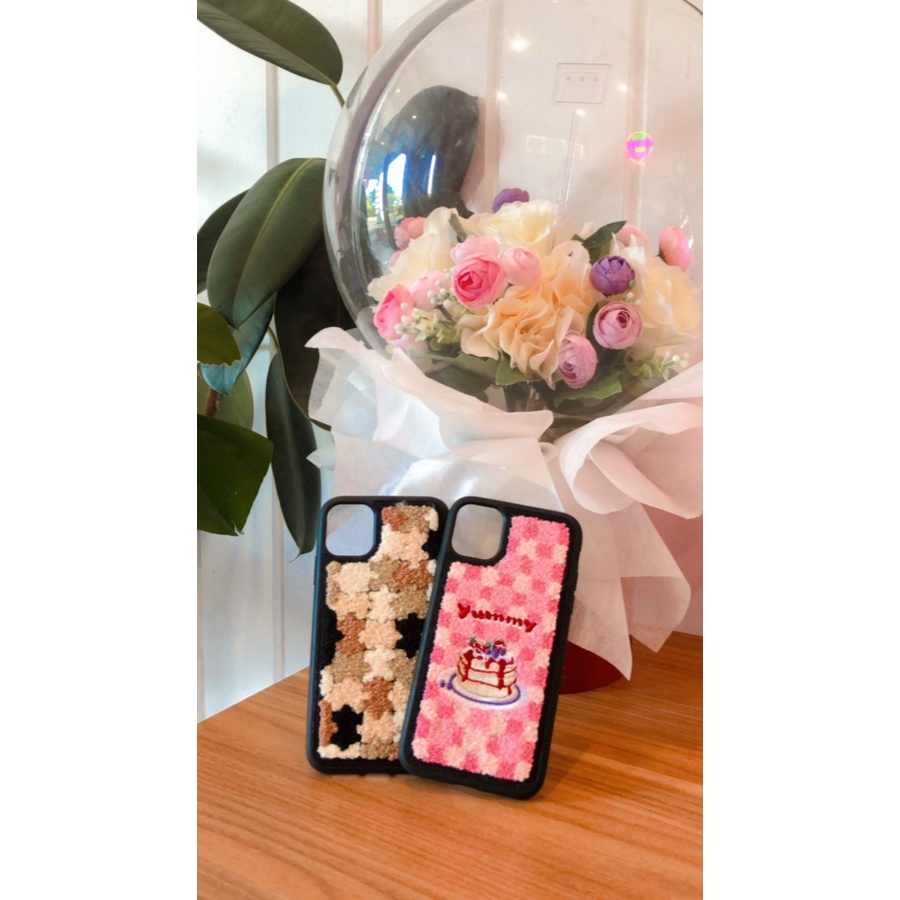 YUMMY CAKE PUZZLE WOOL KNIT CASE BACK SOFT BLUDRU CASE IPHONE 14PROMAX 14PRO 14 13 PROMAX 13 PRO 13 12 PROMAX 12 PRO 12 11 PROMAX 11 XSMAX XR X XS