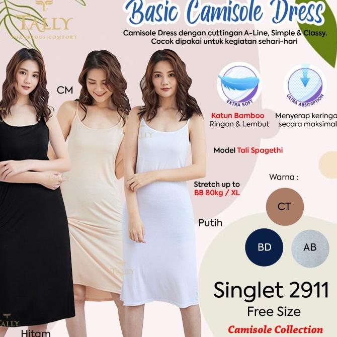 Basic Camisole dress Tally art.2911-singlet wanita panjang