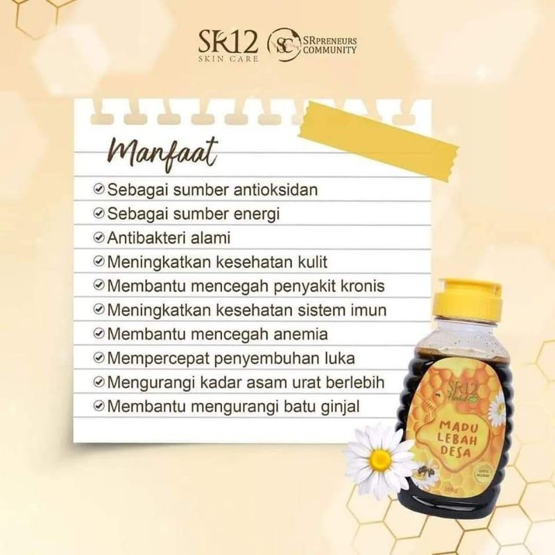 

Madu Lebah Desa SR12 Herbal