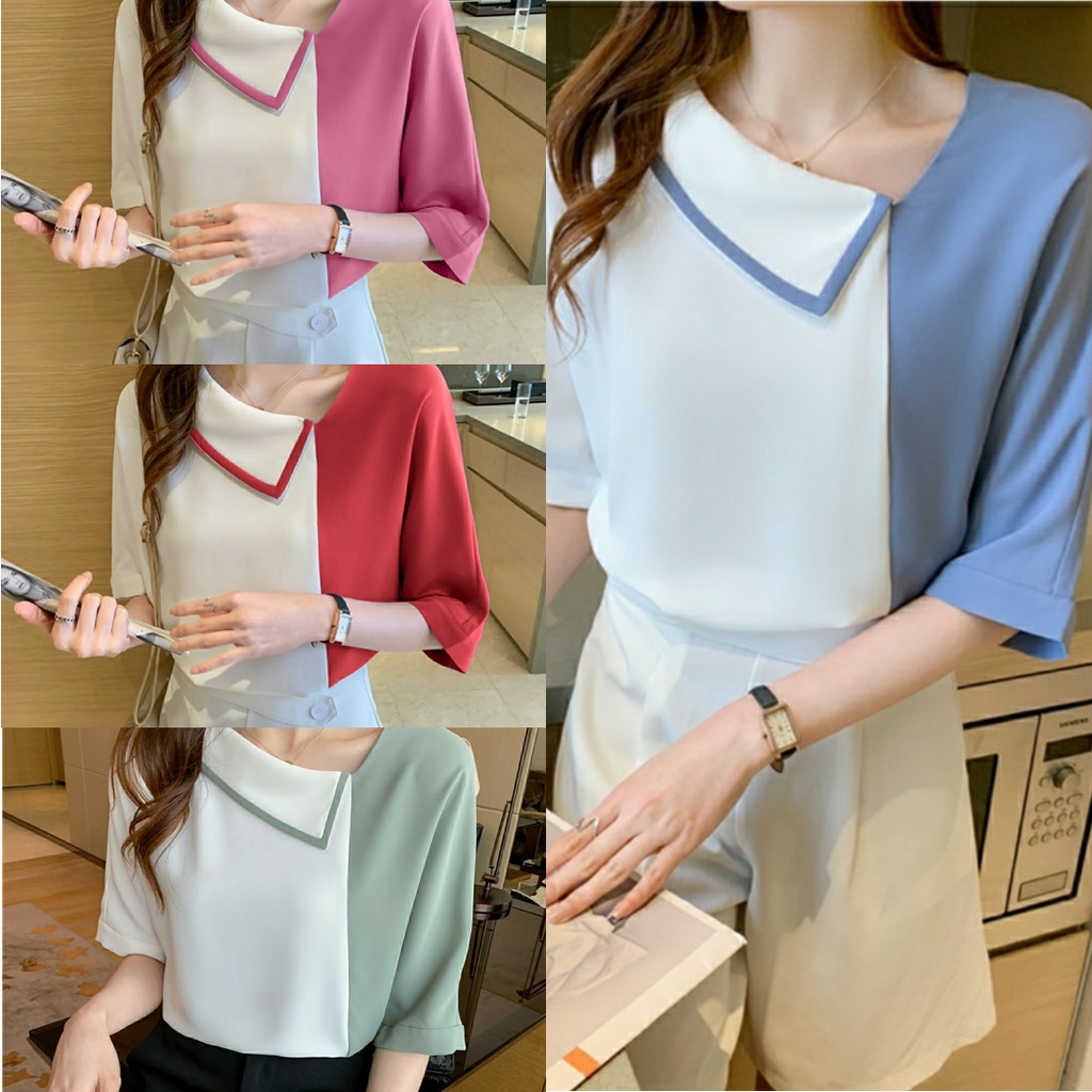 BJfashionwanita / BLOUSE OLIVA / BLOUSE / BLOUSE KOMBINASI / ATASAN BLOUSE / ATASAN / ATASAN KOREAN 