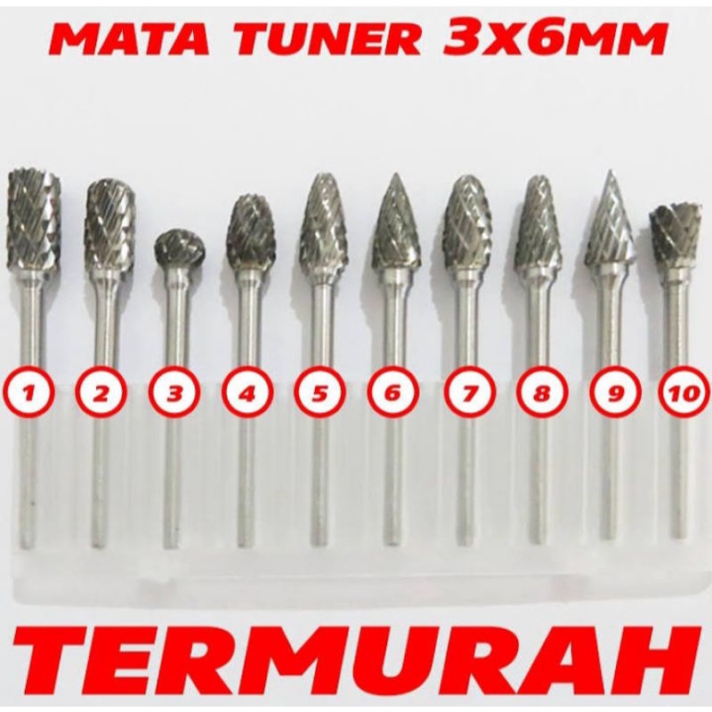 Mata tuner/ mata bor macam ukuran