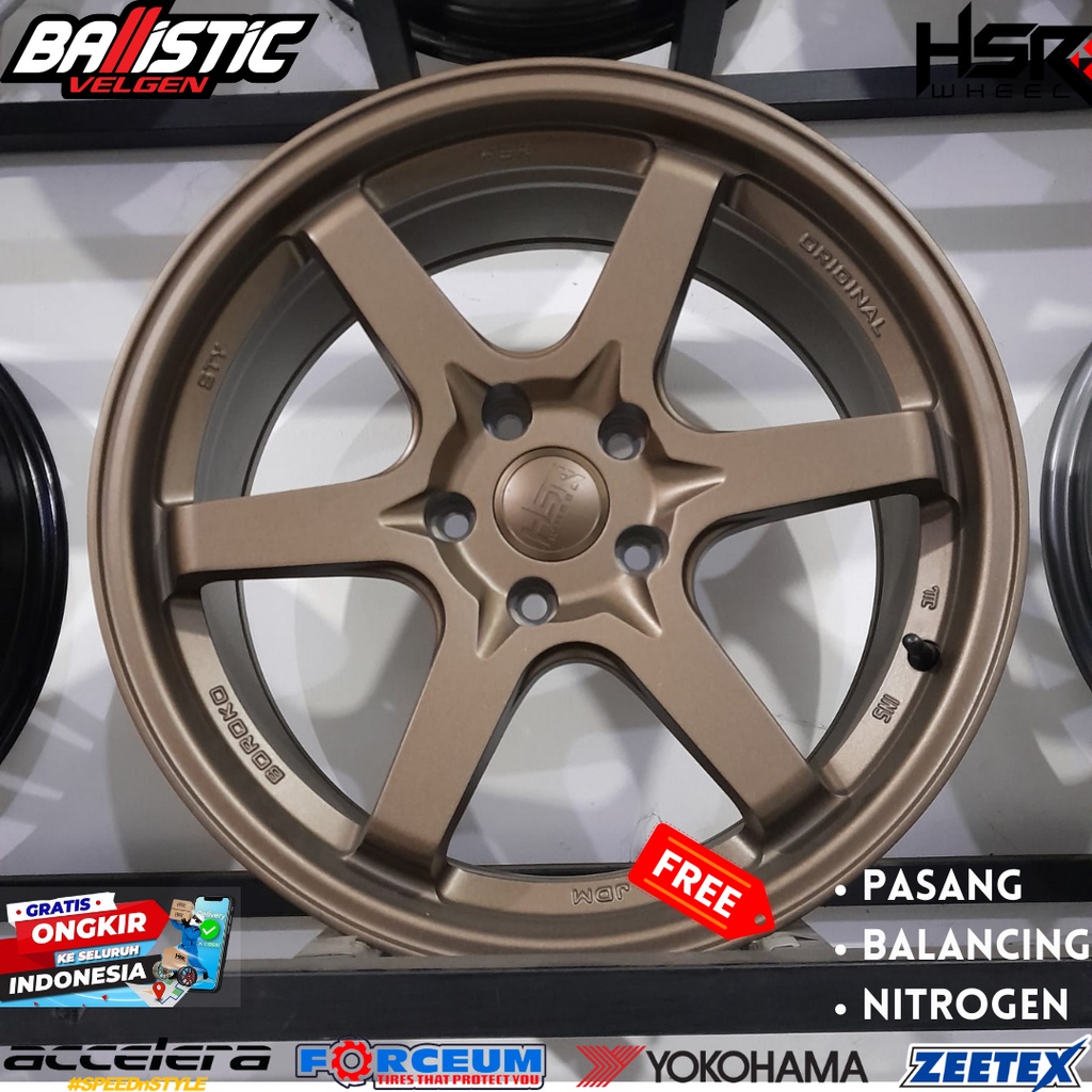 VELG TE37 RING 16 HSR STY LEBAR 7 RATA BODY LUBANG BAUT 5X114 BRONZE PELEK PALANG 6 R16 TERBARU BUAT