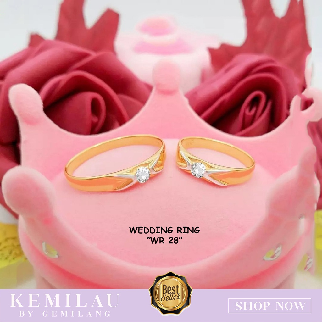 CINCIN KAWIN CINCIN EMAS KADAR 8K 375 CINCIN COUPLE CINCIN NIKAH WR 28