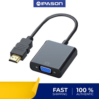 IPASON Adapter Digital to Analog Video Audio Converter HDMI to VGA 720p or 1080p