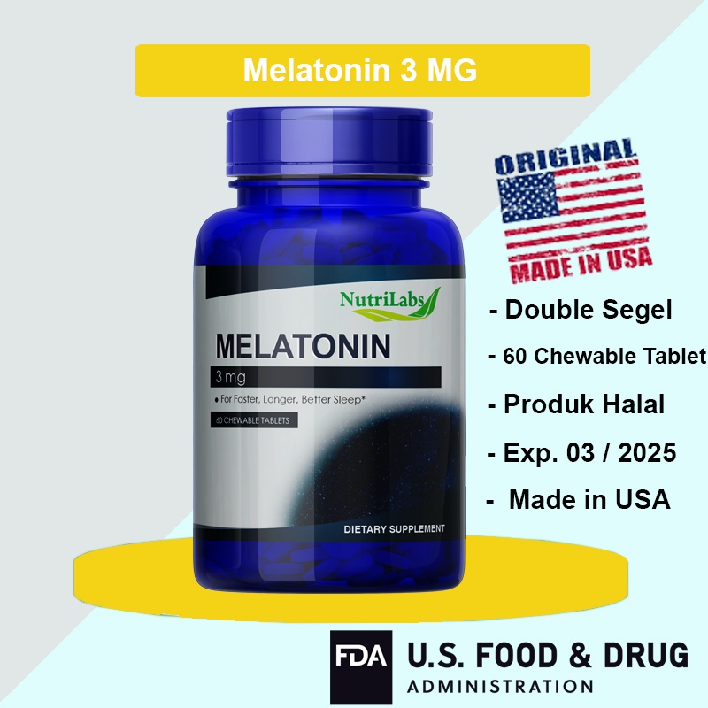 Melatonin 3 MG 10 MG Nutrilabs 100% Asli Made in USA Not Puritan Puritan's Pride NOW Natrol