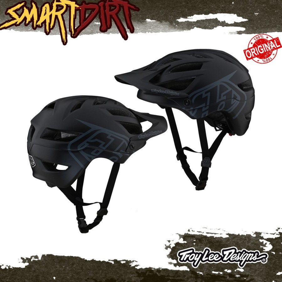 HELM SEPEDA TLD A1 DRONE BLACK HELMET TLD MTB A1 DRONE BLACK ORIGINAL