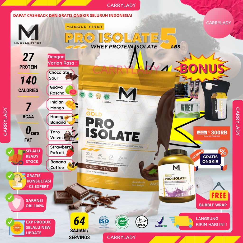 Muscle First Gold Series M1 Pro Isolate Muscle First Whey Protein 2.2 KG MuscleFirst 5LBS 5 LBS Susu Protein Iso