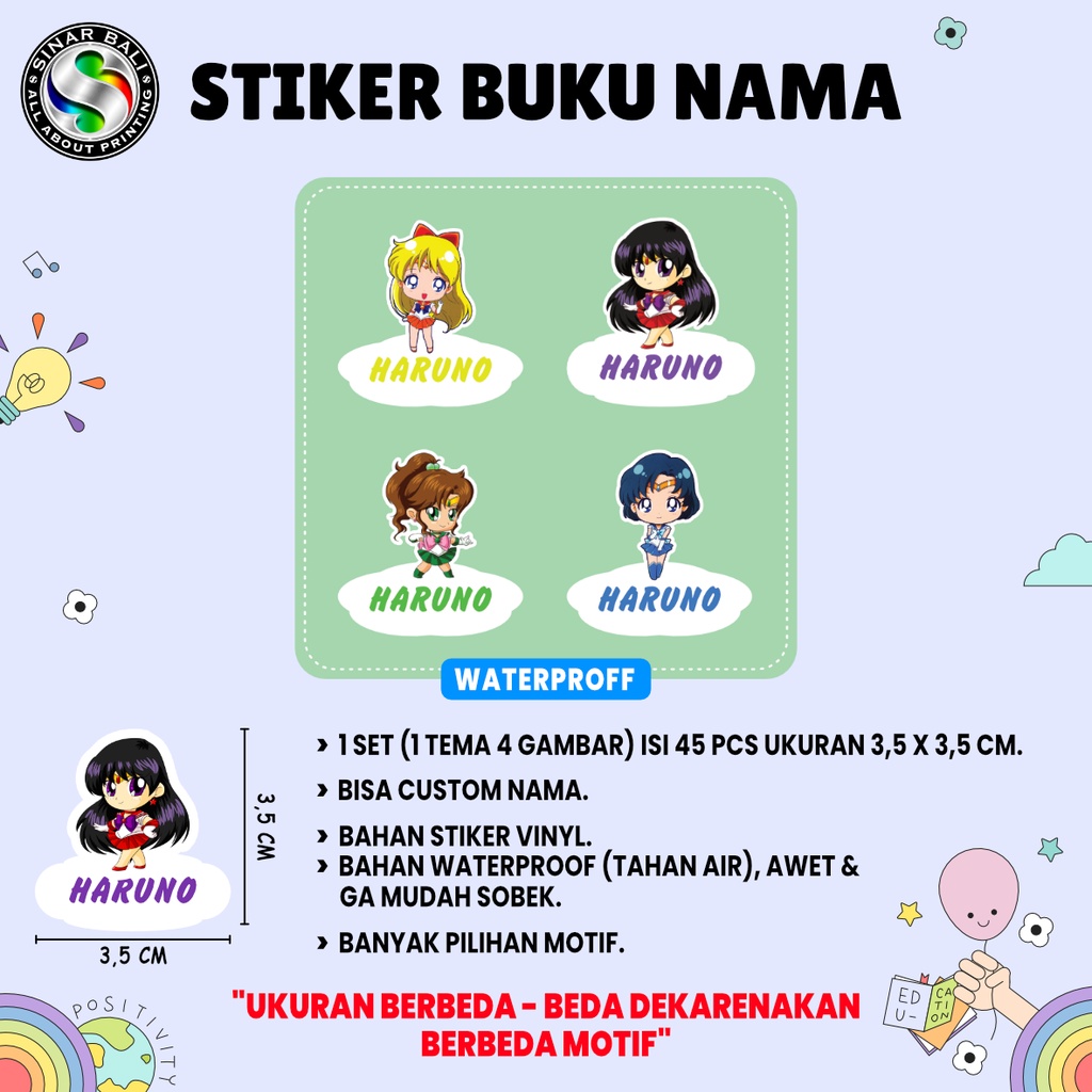 

CEWEK Stiker Nama Anak Murah / Label Nama Anak Custom Lucu Murah Ekonomis