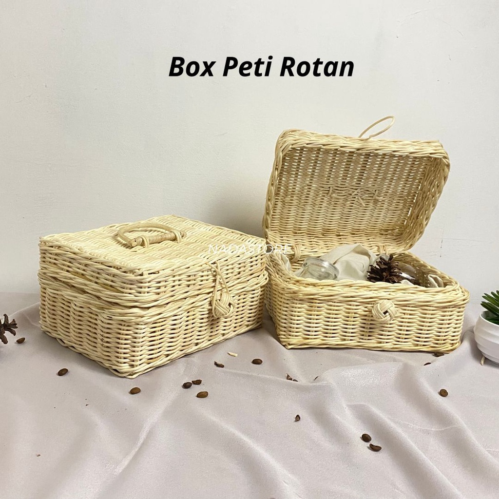 KERANJANG ROTAN PREMIUM / BOX ROTAN TUTUP / HAMPERS HANTARAN SESERAHAN BOX SERBAGUNA