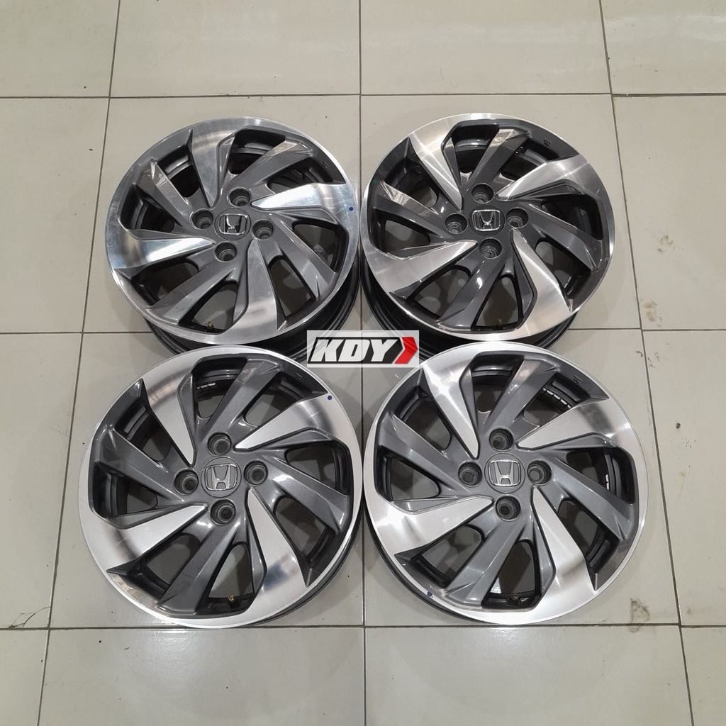 Velg Pelek Veleg Bekas Copotan Mobil OEM Honda Mobilio RS Ring 15 PCD 4x100 Jazz, Brio Agya, calya