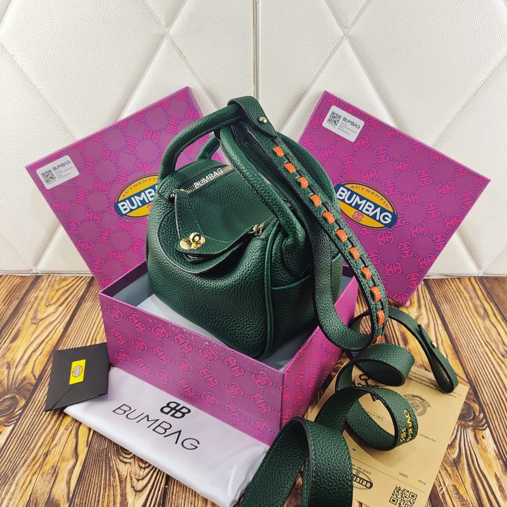 BUMBAG - TAS LIND TOGO IMPORT (FREEBOX) UK 21CM / TAS IMPORT - Tas wanita Li ndi bahan togo 21x20 - TAS IMPORT LINDE KEPANG JUMBO FREE BOX 2 TALI PREMIUM BAHAN KULIT JERUK MIRROR BAG GROSIRAN SLEMPANG SANDANG VIBELLESHOPBAGS 191554