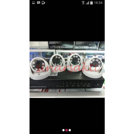Paket Cctv 1000Tvl ( 4 Channel ) Komplit Tinggal Pasang ( Cloud )