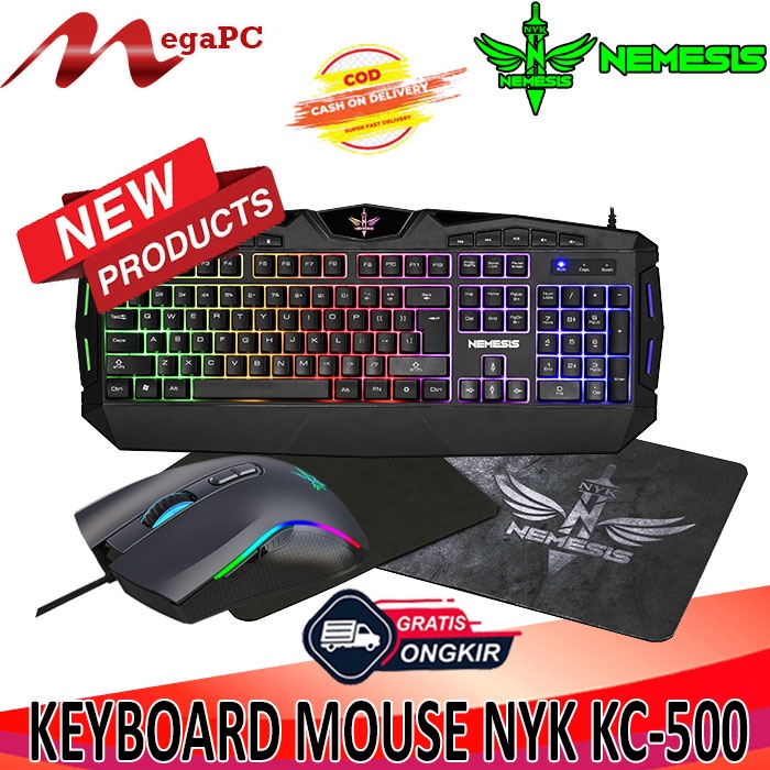 KEYBOARD MOUSE GAMING COMBO NYK NEMESIS KC - 500