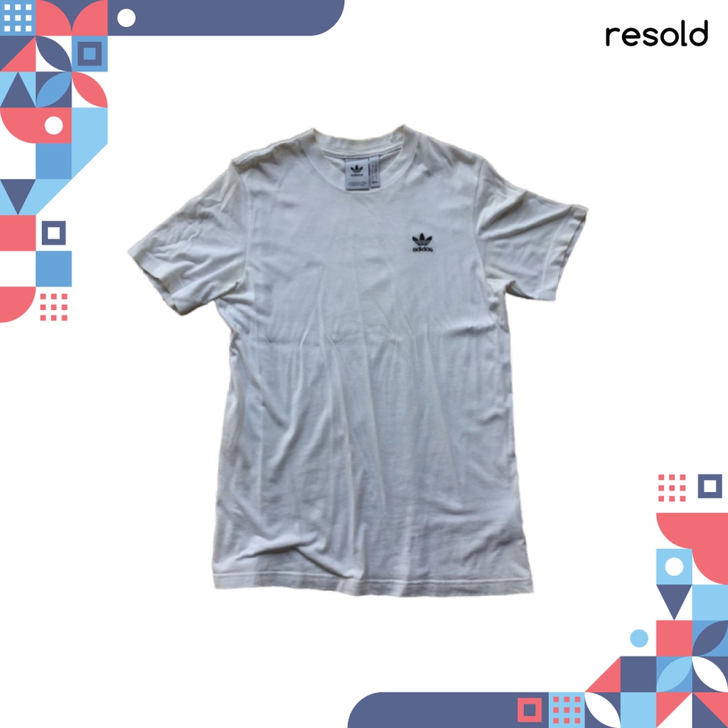 Kaos Pria Lengan Pendek Adidas Putih Bekas Second