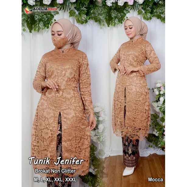 Permata Olshop / Kebaya Tunik Busui Jenifer Part II / Kebaya Busui / Kebaya Brukat / Kebaya Tunik / Kebaya Wisuda / Kebaya Seragam / Kebaya Jumbo LD 130