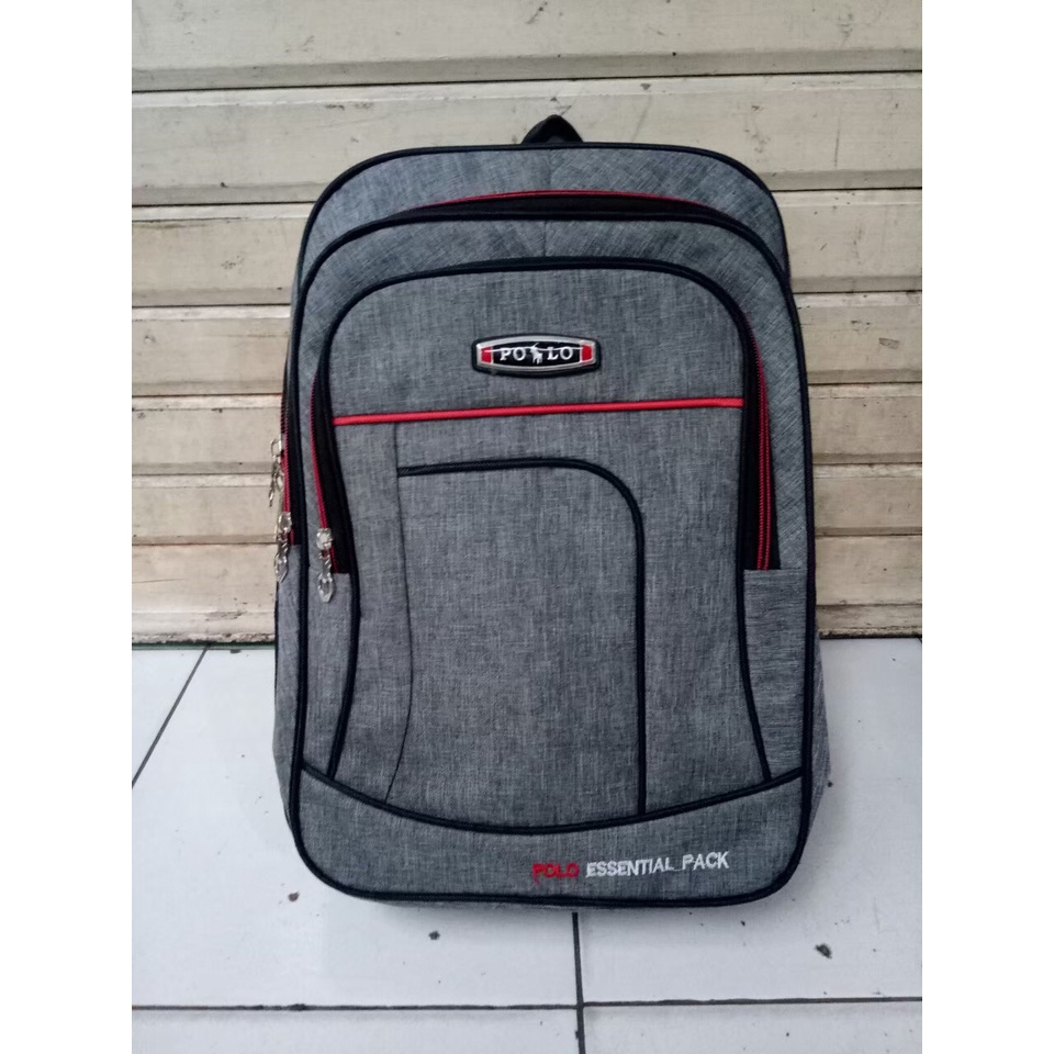 Ransel Gendong Polo Alfito Bordir Tas Laptop Sekolah SMP SMA Backpack Punggung Pria Keren Tas Kerja Dinas